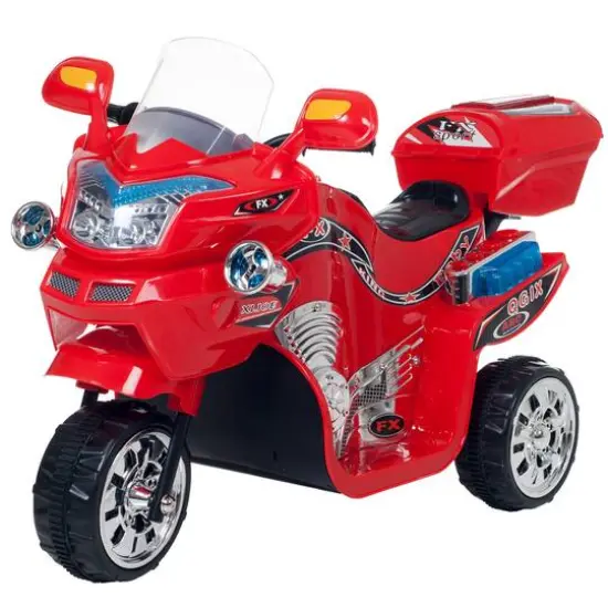 Toy Time Bright Red Battery Operated Ride-On Motorcycle {1}
