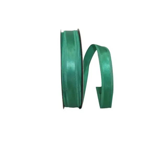 JAM Paper 1" x 100yd. Dyna Satin EZ Wired Ribbon Holiday Green {1}