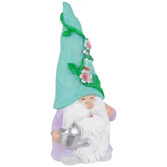 7.75" Happy Gardening Gnome with Watering Can Outdoor Garden Statue {5}