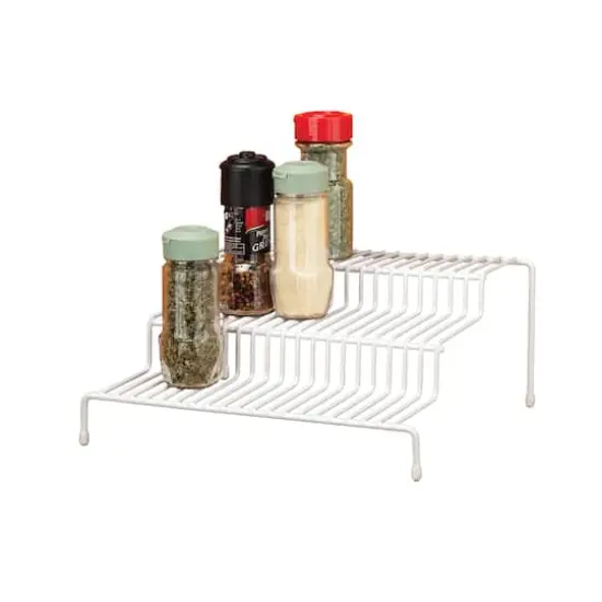 Kitchen Details 10" 3-Tier Spice Rack Shelf OrganizerWhite {5}