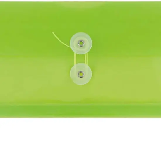 JAM Paper 5.25" x 10" Lime Green Plastic Booklet Envelopes, 24ct. {4}