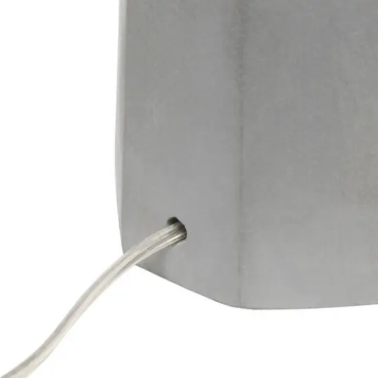 Lalia Home 30.5" Concrete Pillar Table Lamp with White Fabric Shade {9}