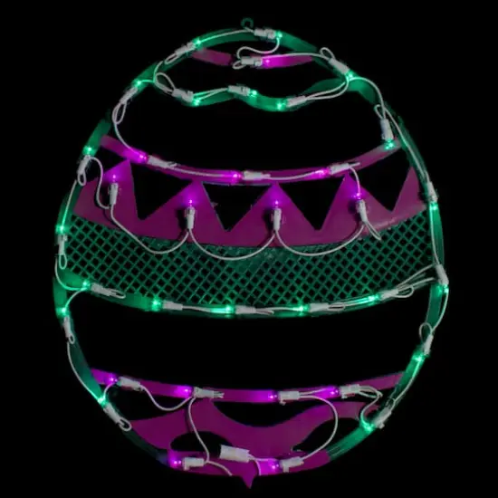 17" Pastel Lighted Easter Egg Spring Window Silhouette {3}