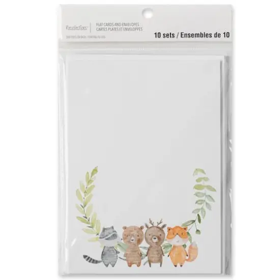Woodland Animals Flat Cards & Envelopes by Recollections&trade;, 5" x 7" {6}