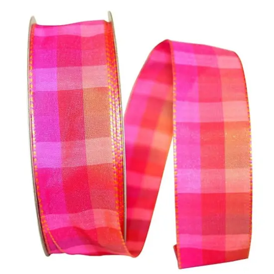 JAM Paper 1.5" x 50yd. Plaid Ribbon {1}