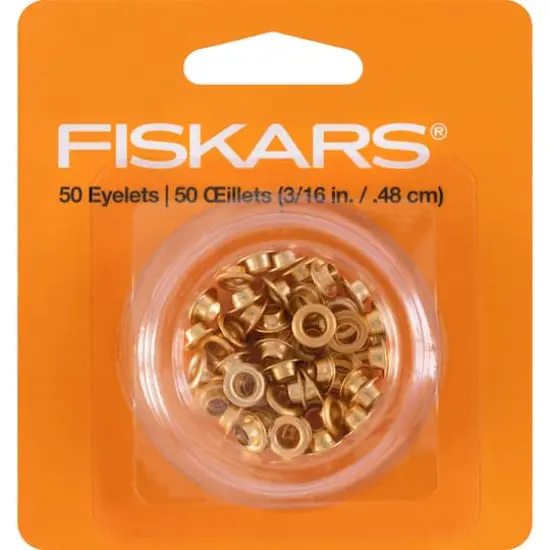 Fiskars&reg; 3/16" Gold Eyelets, 50ct. {4}