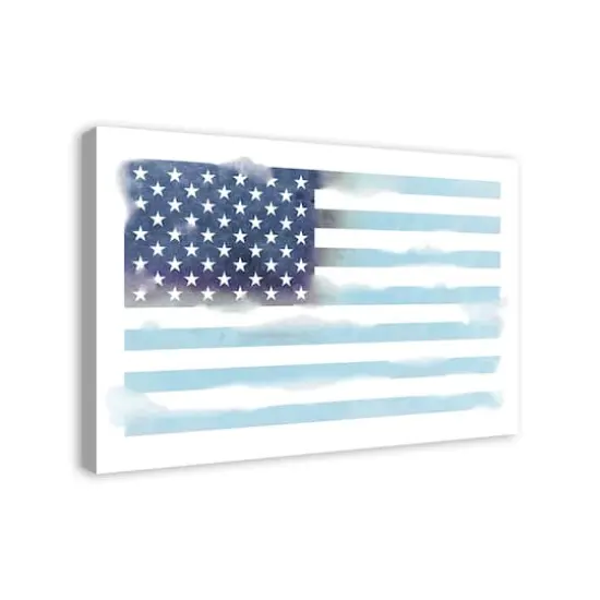 Nautical American Flag Canvas Wall Art {5}