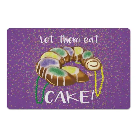 Let Eat Them Cake Mardi Gras Floor Mat {1}