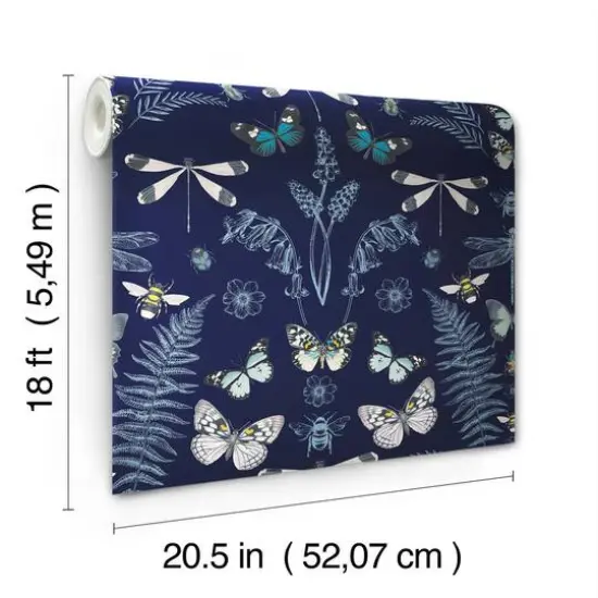 RoomMates Hidden Treasures Peel & Stick Wallpaper Blue {10}