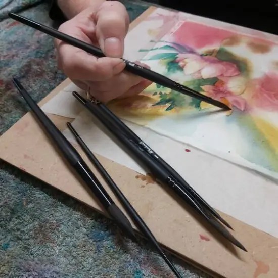 Raphael Stradivarius Synthetic Kolinsky Watercolor Flat Brush, Size 12 {3}