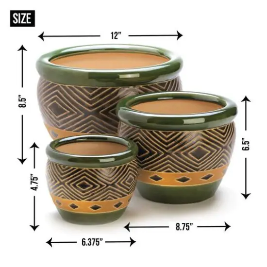 Green Jade Planter Set {9}