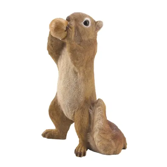 9" Eating Walnut Squirrel Figurine {1}