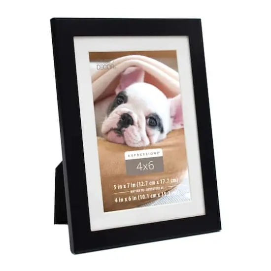 Expressions&trade; Aluminum Frame with Mat by Studio D&eacute;cor&reg; Black {6}