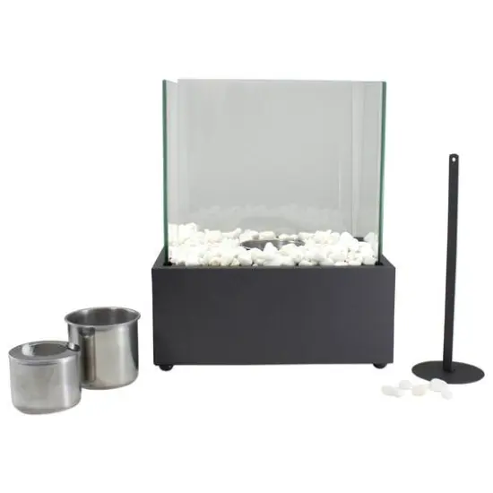 11.5" Bio Ethanol Ventless Portable Tabletop Fireplace with Flame Guard {7}