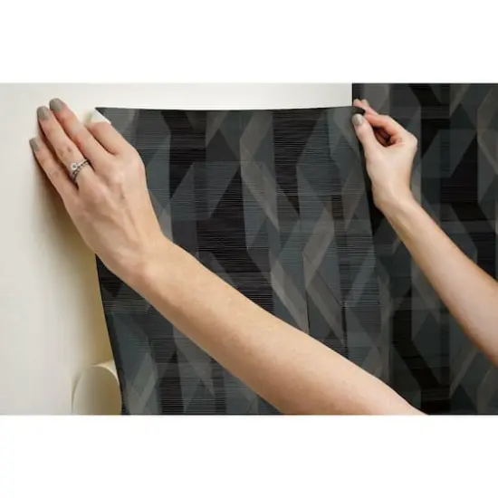 RoomMates Debonair Geometric Peel & Stick Wallpaper Black {9}