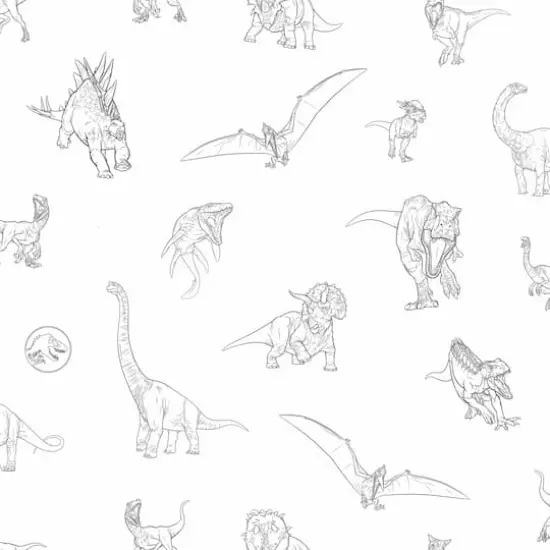 RoomMates Black Jurassic World Dinosaurs Peel & Stick Wallpaper {1}