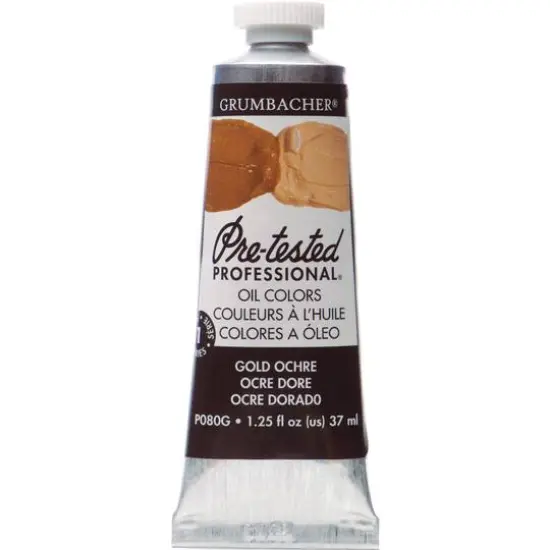 Grumbacher&reg; Pre-Tested Professional&reg; Oil Color Paint, 37mL Gold Ochre (Transparent) {1}