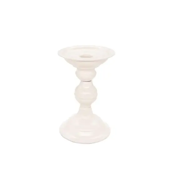Cream Metal Pillar Candle Holder by Ashland&reg; {4}