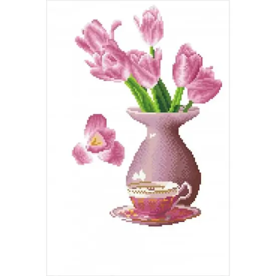 Simply Dotz&reg; Intermediate Daybreak Tulips Diamond Painting Kit {4}