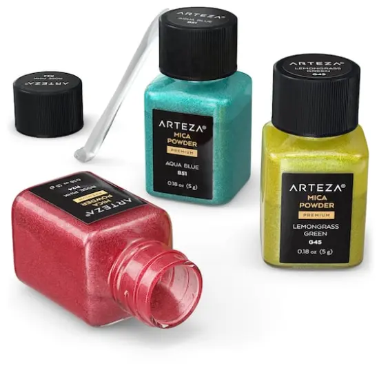 Arteza&reg; 60 Color Mica Powder Set {5}