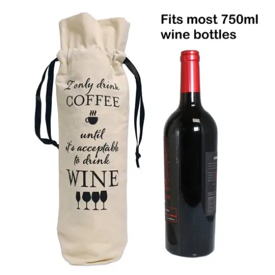 Personality Case&trade; Coffee Canvas Wine Bag {6}