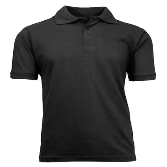 Galaxy by Harvic Short Sleeve Men's Pique Polo Shirt Black {1}