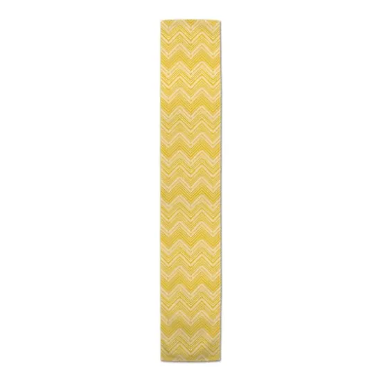 Yellow Tribal Sketches Indoor/Outdoor Table Runner {1}