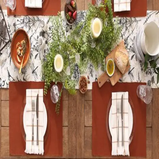 DII&reg; Ribbed Cotton Placemats, 6ct. Cinnamon {7}