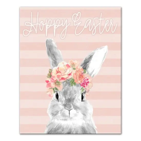 Hoppy Easter Rabbit 16" x 20" Canvas Wall Art {1}