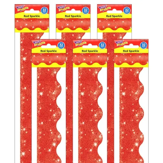 Trend Enterprises&reg; Terrific Trimmers&reg; Sparkle Borders, 195ft. Red {1}