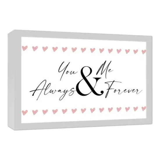 You & Me Always & Forever White Framed Canvas {3}
