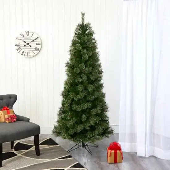 6.5ft. Pre-Lit Cashmere Artificial Christmas Tree, Warm White Lights {9}