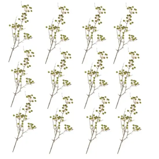 Green Winter Berry Pod Sprays, 12ct. {1}
