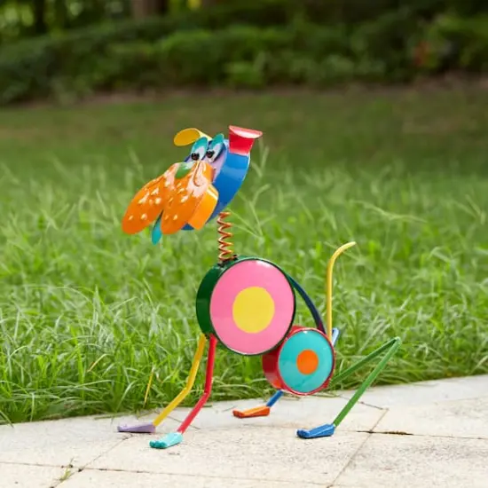 Glitzhome&reg; 17" Metal Novelty Puppy Garden Statue {3}