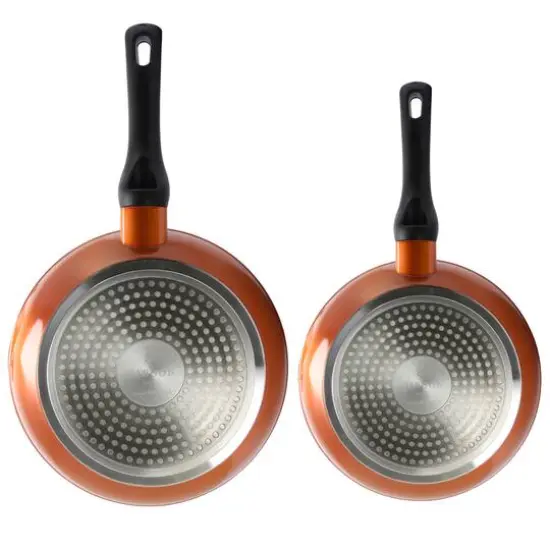 Gibson Home&reg; Hummington 2-Piece Metallic Copper Aluminum Frying Pan Set {5}