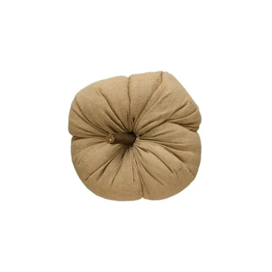 Hello Honey® 7.75" Nutmeg Color Fabric Pumpkin with Wood Stem {5}