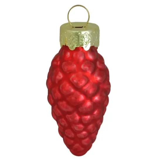 Whitehurst 56ct. 2" Matte Red Glass Pinecone Ornaments {1}