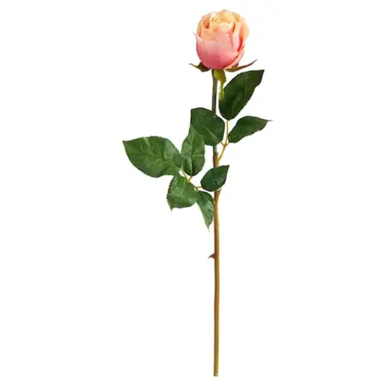 Pink & Cream Rose Bud Stem, 6ct. {1}