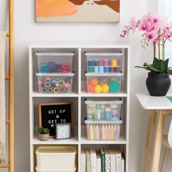 Iris&reg; 4.3 qt. Clear Latching Storage Totes, 6 Ct. {5}