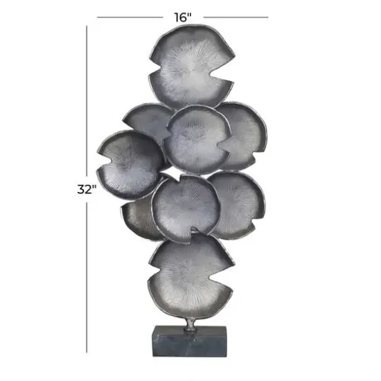 CosmoLiving by Cosmopolitan 31.5" Aluminum Glam Sculpture Gray {7}