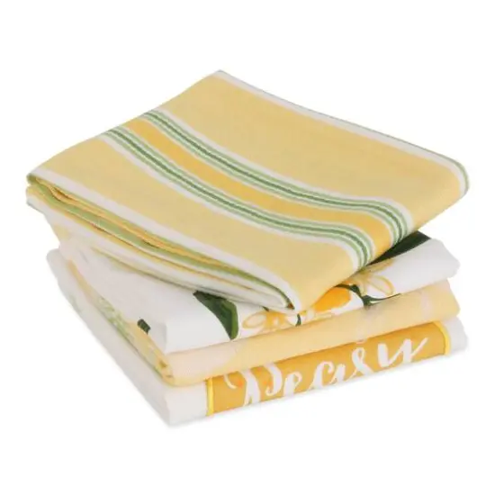 DII&reg; Lemon Bliss Kitchen Textiles Dishtowel Set {6}