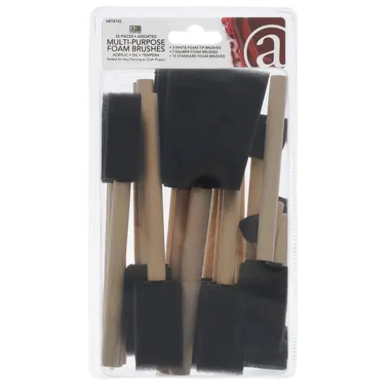 Art Advantage&reg; Assorted Foam Brushes, 25ct. {1}