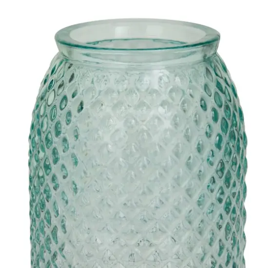 Blue Recycled Glass Spanish Decorative Jars 6" x 6" x 11" {5}