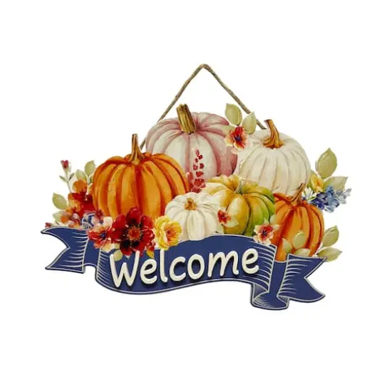 17.25" Welcome Pumpkins Wall D&eacute;cor by Ashland&reg; {1}
