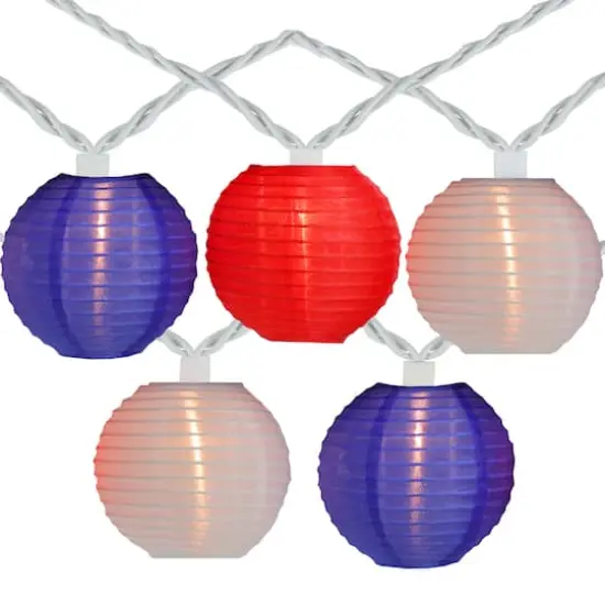 10ct. Patriotic Lantern 4th of July String Lights {1}