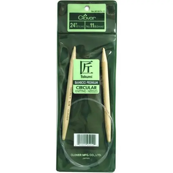 Clover Takumi&reg; 24" Bamboo Circular Knitting Needles {1}