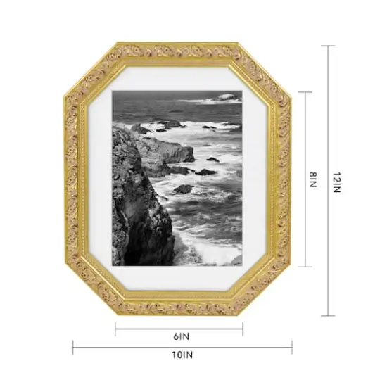 6" x 8" Gold Octagon Tabletop Frame with Mat by Studio Décor® Treasured Finds {5}