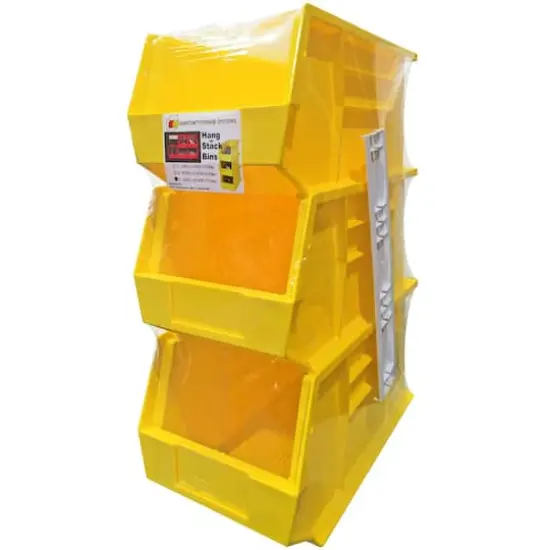 Quantum Storage Systems&reg; ULTRA Stack & Hang 3 Bin Set Yellow {1}