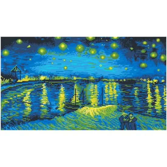 Diamond Dotz&reg; Intermediate Starry Night Over the Rhone Diamond Art Painting Kit {3}