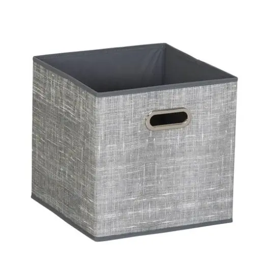 6 Pack Household Essentials 11" Fabric Storage Bins Gray Mix {6}